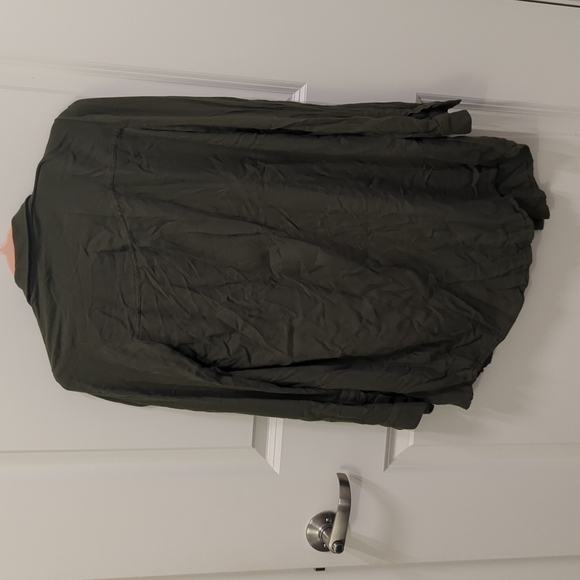 H&M Khaki Green Button Down Top/Dress (Size 2) - Picture 4 of 4